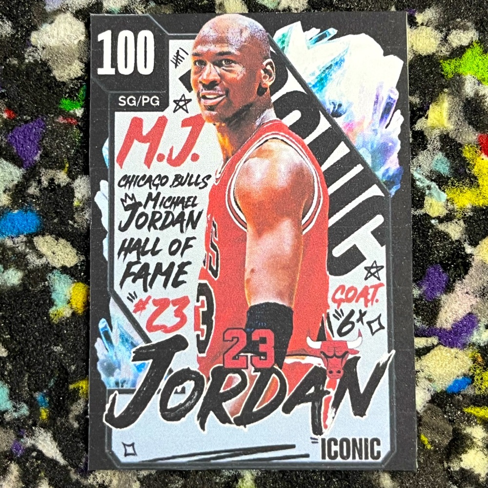 Custom Michael Jordan NBA2k24 Basketball Card Chicago Bulls Jordan Sports Card